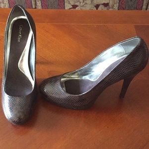 Calvin Klein Snakeskin Pumps